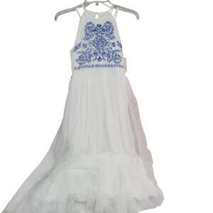 Speechless Kids Size 14 Sleeveless White Long Dress/Gown